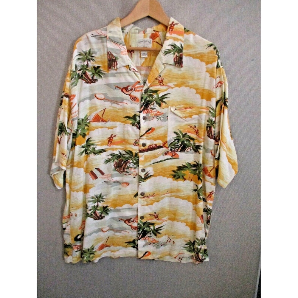 Original Island Sport Aloha Shirt Size XL Loop Collar